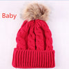 Hot Sale Winter Women Pom Pom Beanies Warm Knitted Bobble Girl Fur Pompom Hats Real Raccoon Fur Pompon Casual Hat Cap