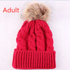 Hot Sale Winter Women Pom Pom Beanies Warm Knitted Bobble Girl Fur Pompom Hats Real Raccoon Fur Pompon Casual Hat Cap