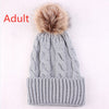 Hot Sale Winter Women Pom Pom Beanies Warm Knitted Bobble Girl Fur Pompom Hats Real Raccoon Fur Pompon Casual Hat Cap